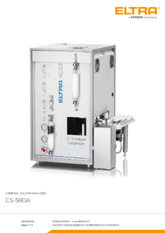 Product data sheet CS-580A