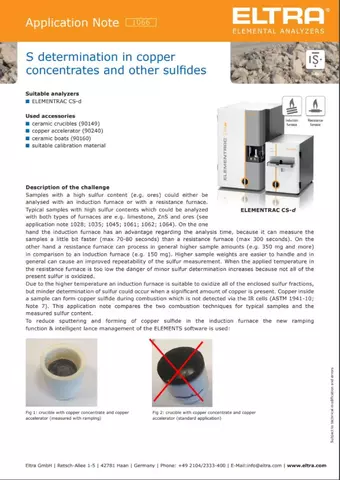 Copper concentrates and other sulfides