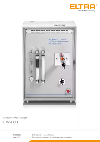 Product data sheet CW-800
