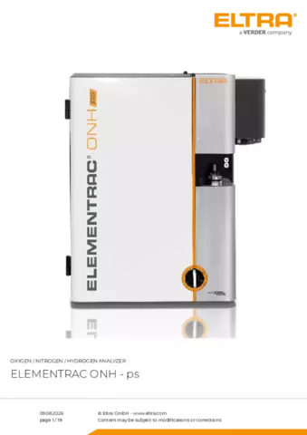 Product data sheet ONH-ps